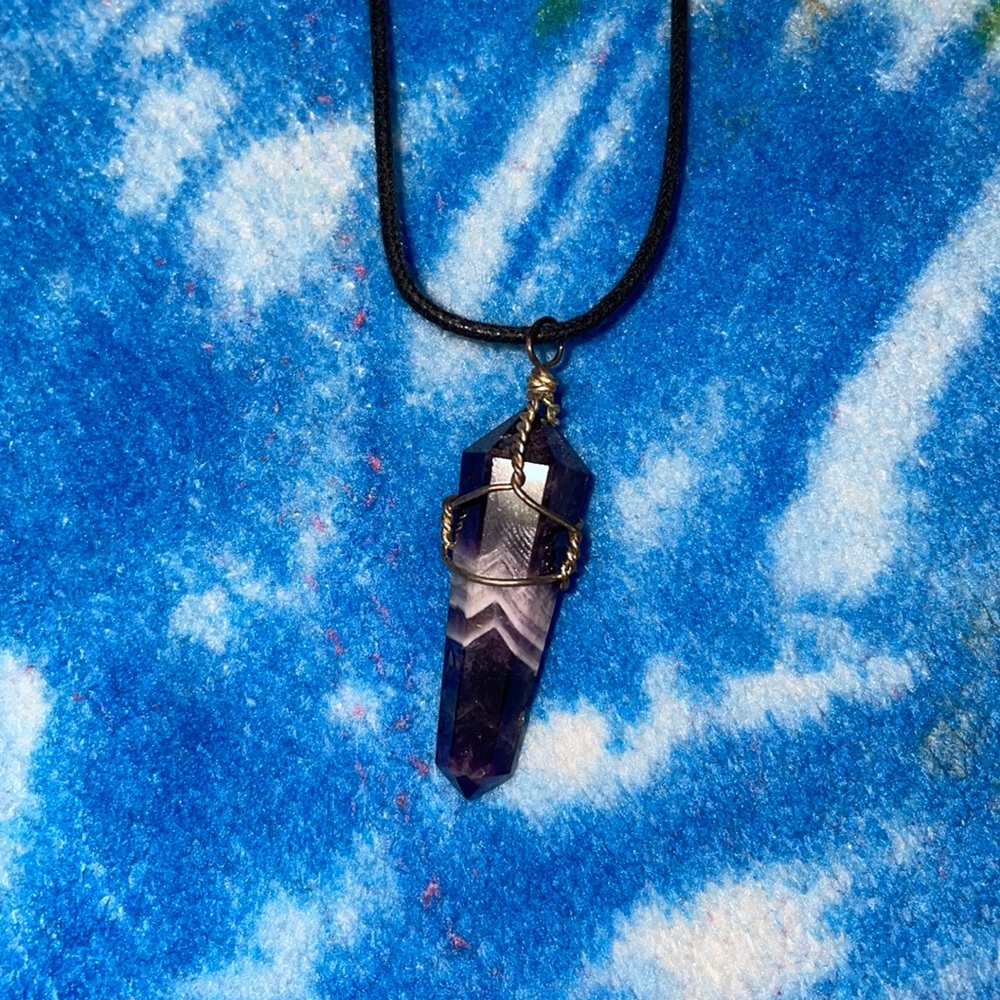 Amethyst crystal necklace